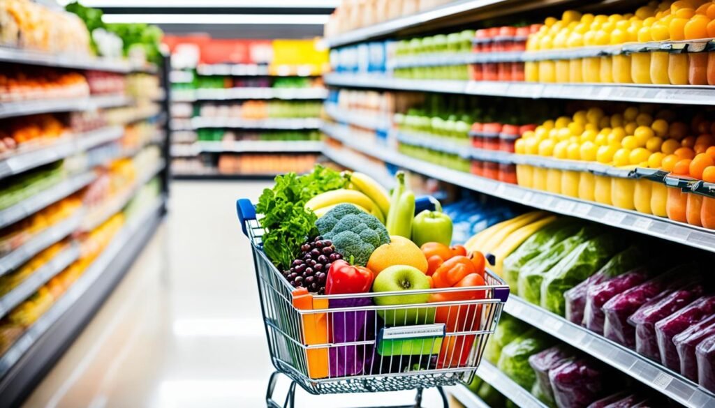 Compras de alimentos saudáveis